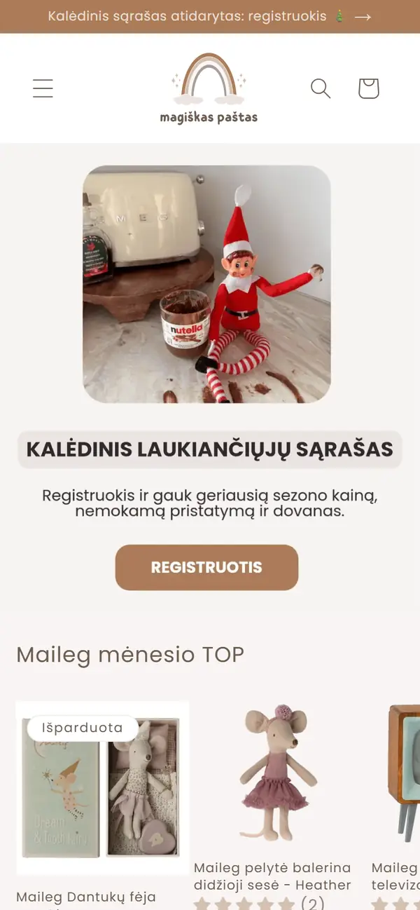 Magiškas Paštas on mobile