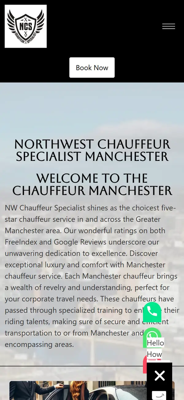 Northwest Chauffeur Specialist on mobile