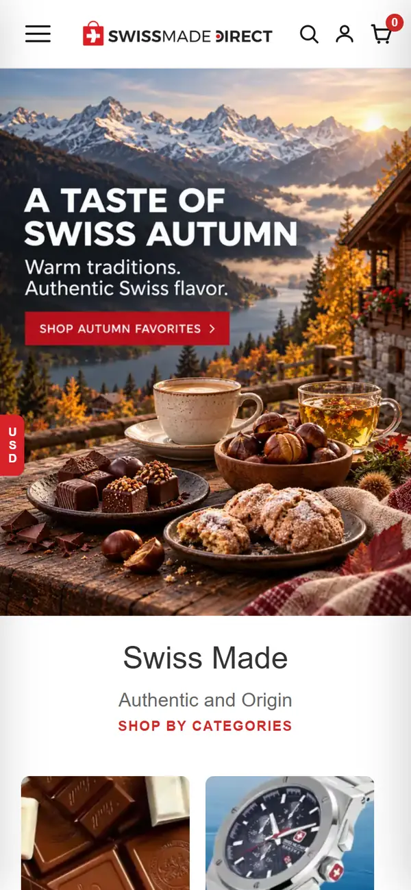 swissmade.direct on mobile