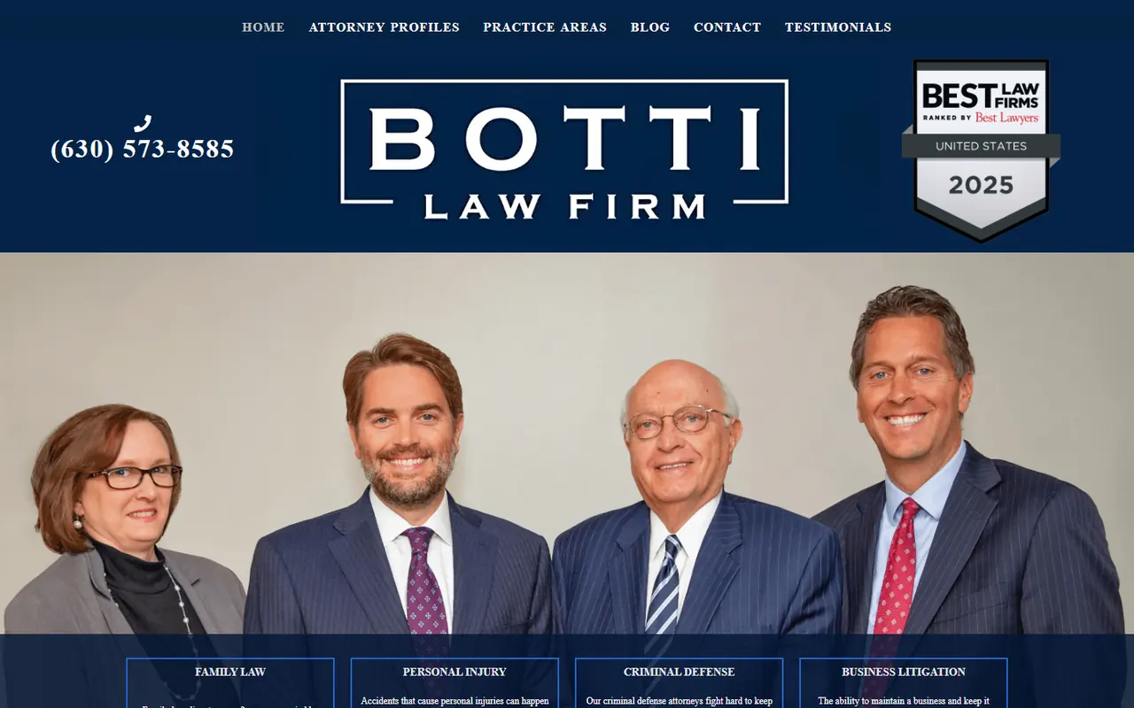 Botti Law Firm website