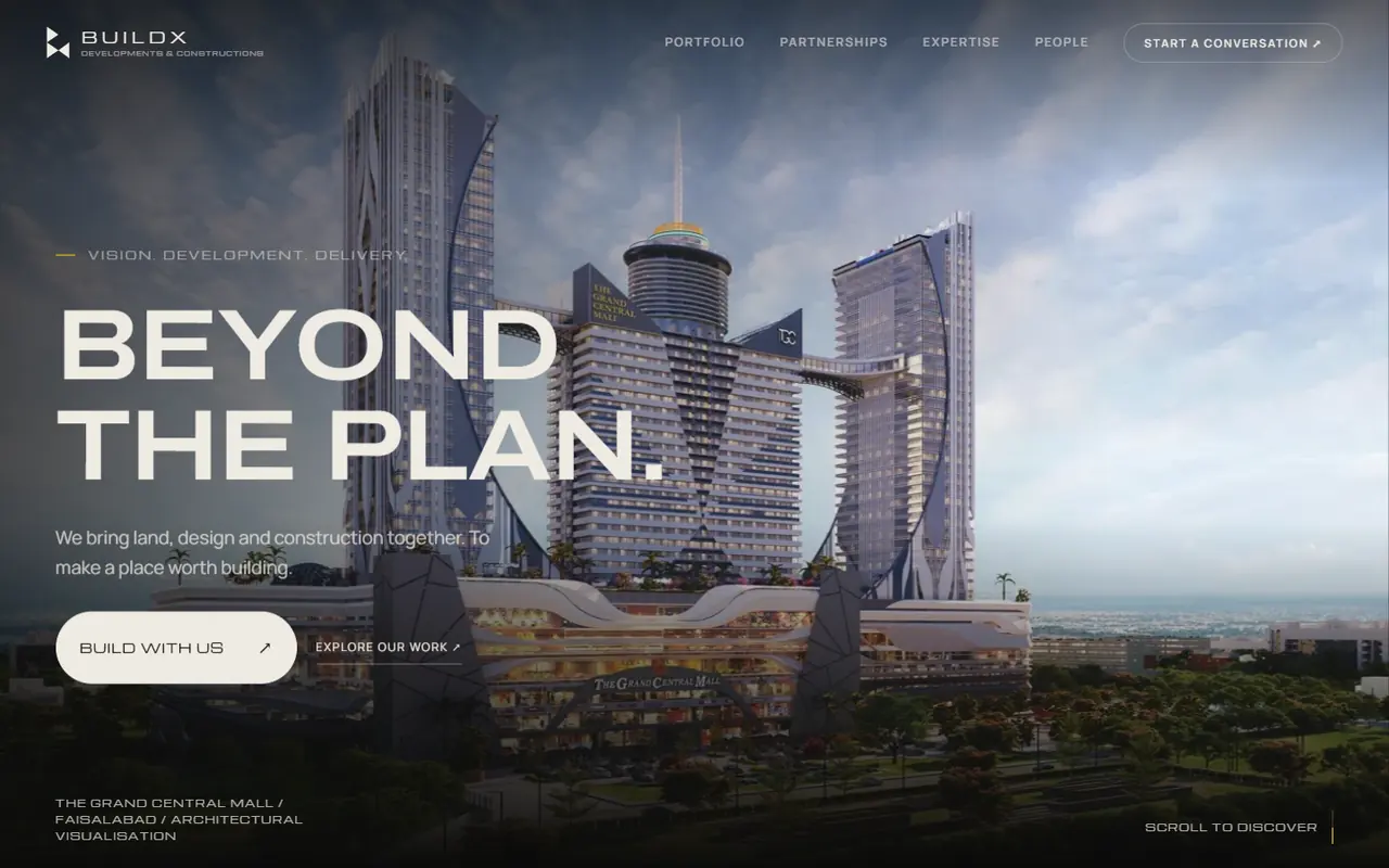 BuildX Developers website screenshot