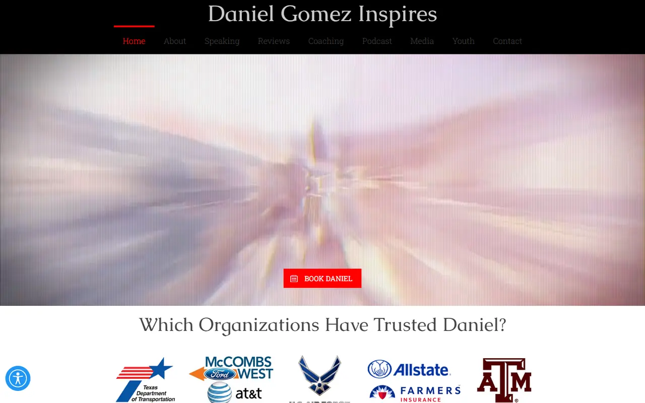 Daniel Gomez Inspires website screenshot