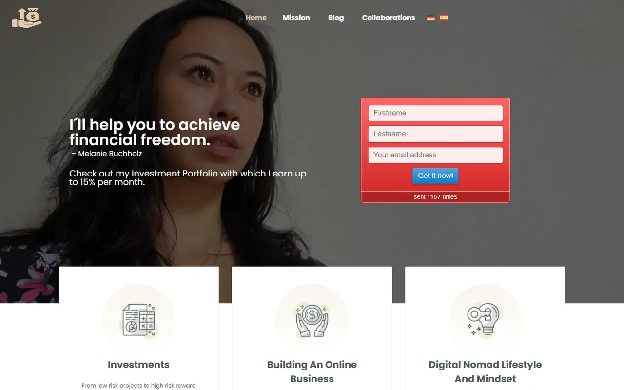Greatest of All Lives website screenshot