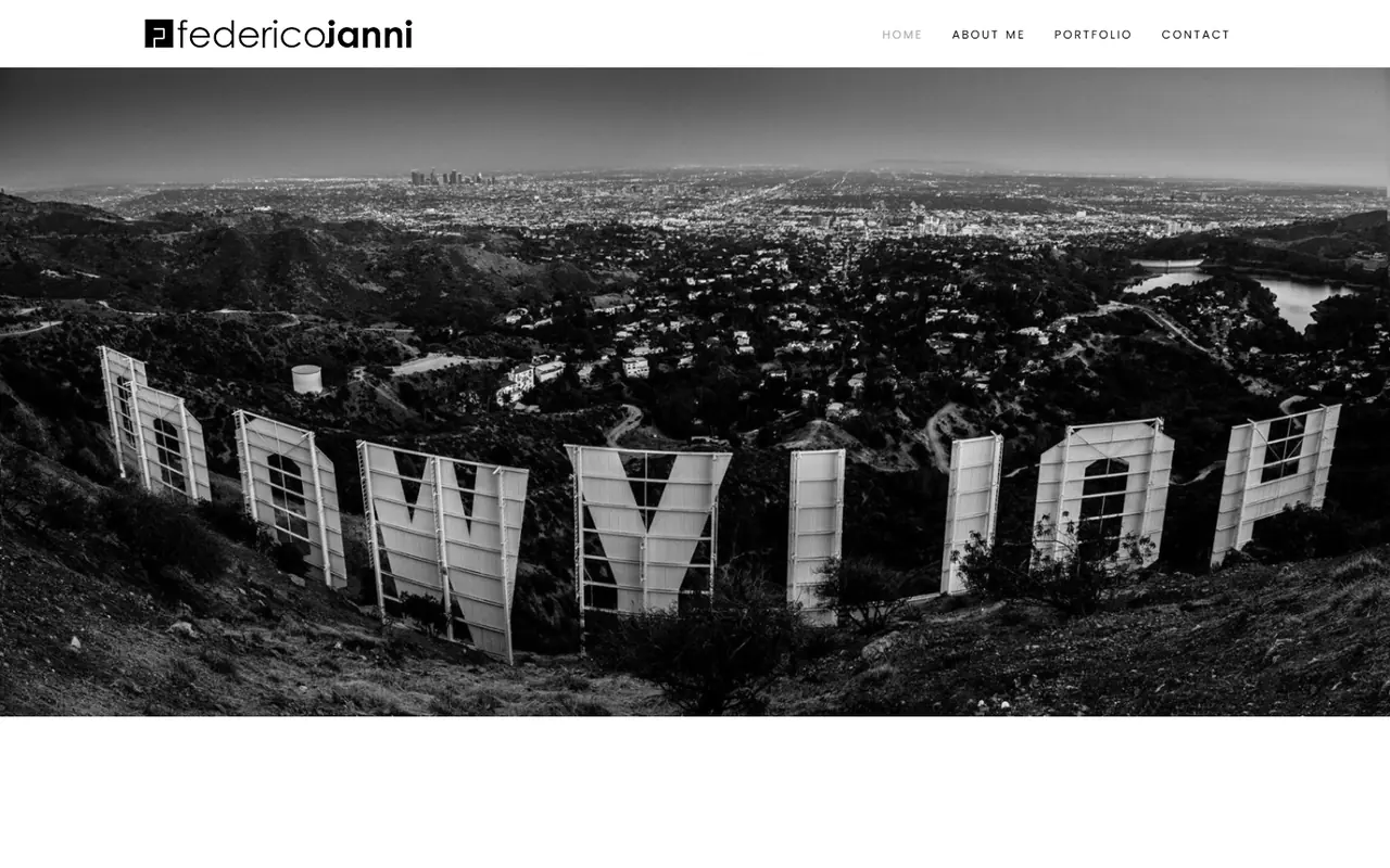 Federico Janni Photography website screenshot