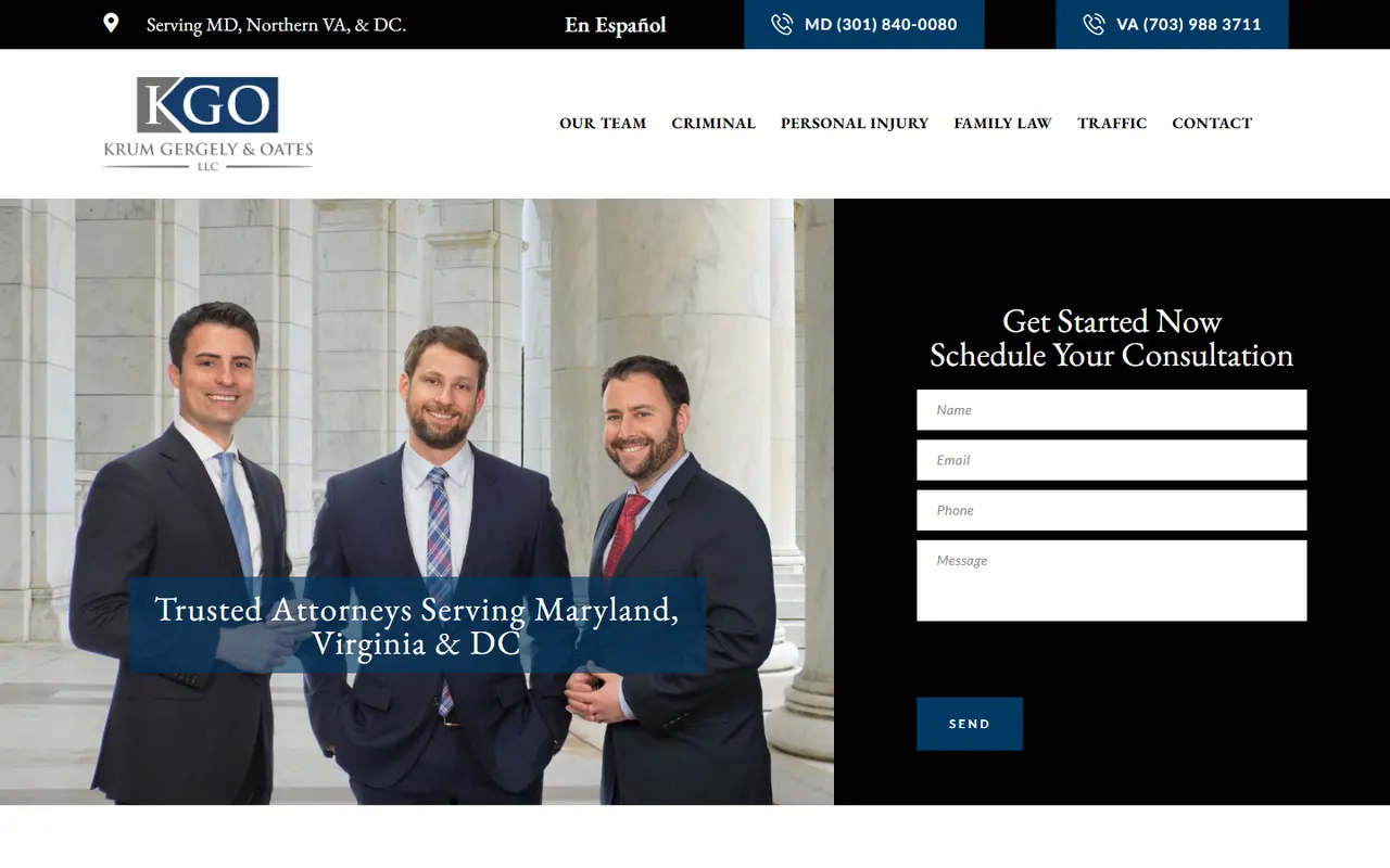 KGO Law Firm website screenshot