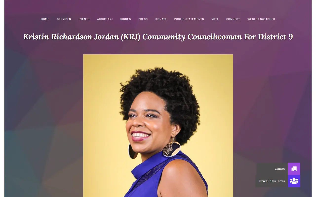 Kristin Richardson Jordan for Harlem website screenshot