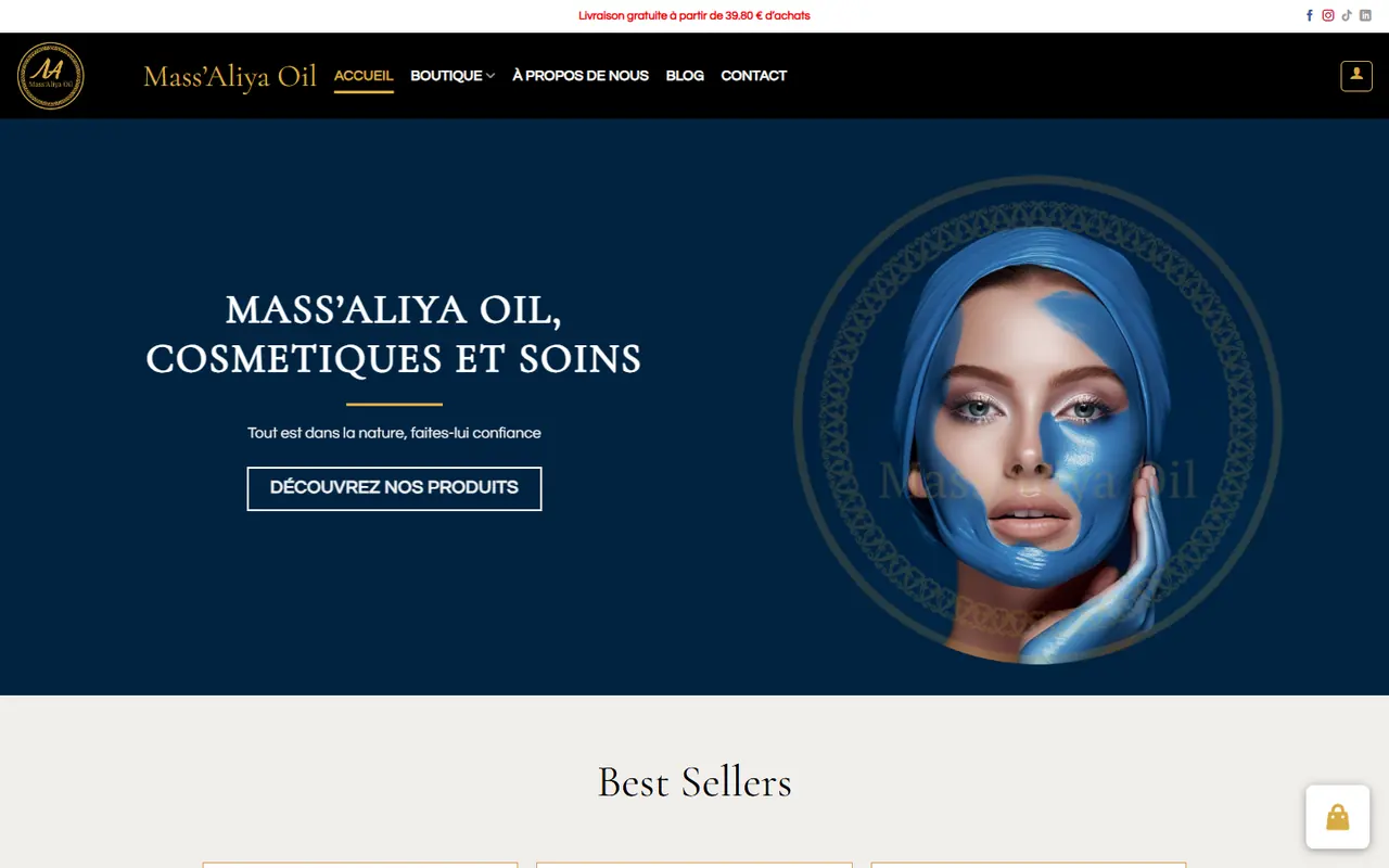 Mass'aliya Oil website screenshot