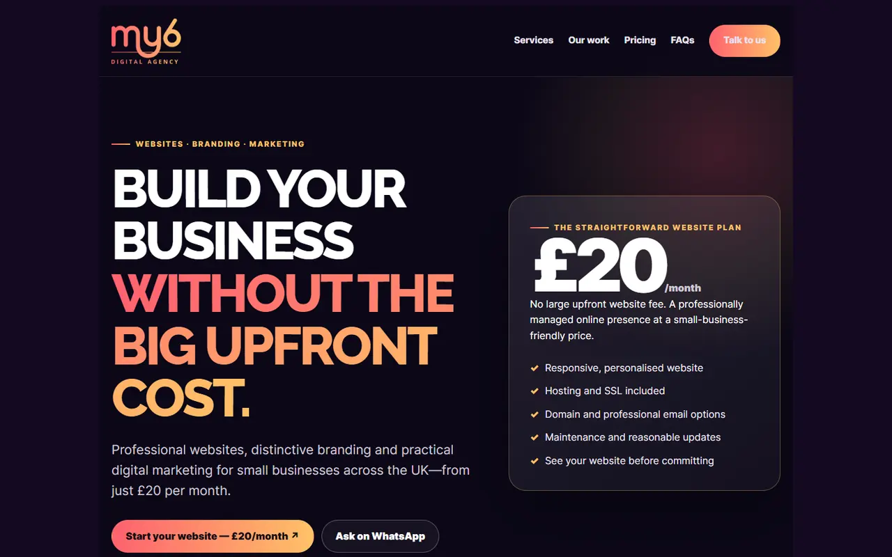 My6 website screenshot