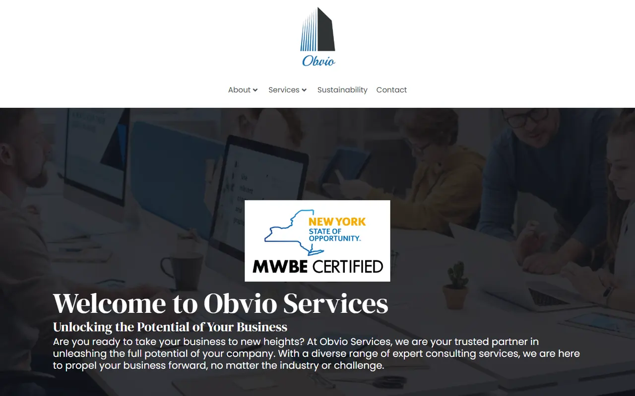 Obvio Services website screenshot