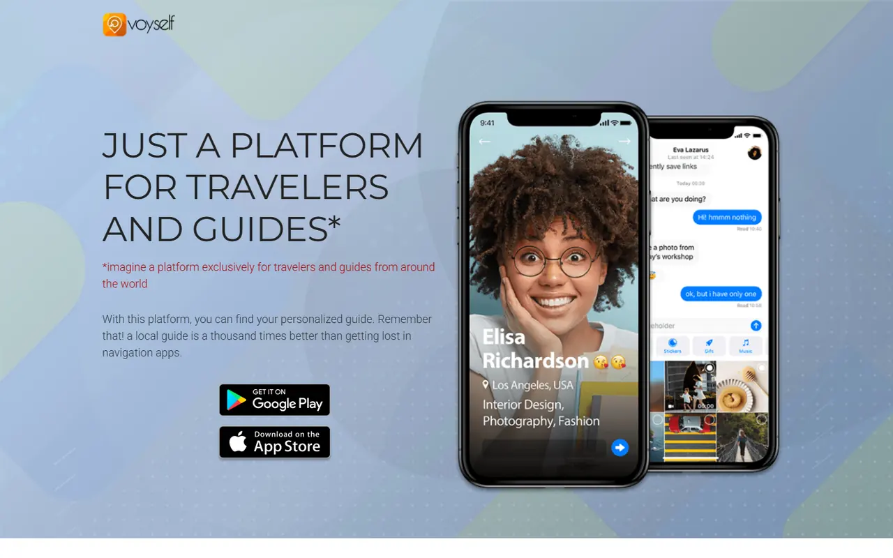Voyself website screenshot